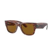 Mega Wayfarer Solbriller Brun Stribet Havana