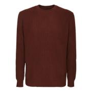 Brun Strikvarer Rundhals Pullover AW23