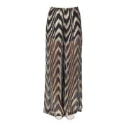 Lurex Wide Leg Pants