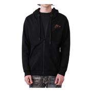 Herre Zip Hoodie med Broderi