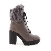 Fur-lined Combat Boot