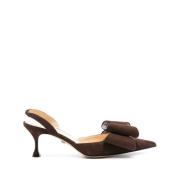 Mørkebrune Kitten Heel Slingback Sko