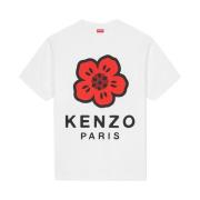 Hvid Blomstret T-shirt