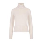 Kashmir Turtleneck Sweater Hvid