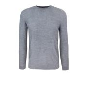 Grå Uld Crewneck Sweater