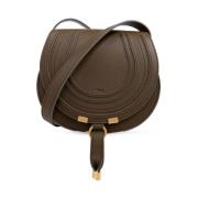 Brun Læder Crossbody Taske