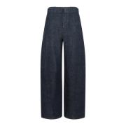 Indigo Twisted Bæltede Denim Bukser