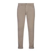 Beige Skinny Jeans med Lav Talje