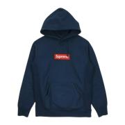 Begrænset udgave Box Logo Hættetrøje Navy