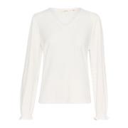 Feminin Broderie Anglaise Bluse Snow White