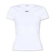 Cropped T-shirt med logo