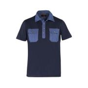 Denim Polo Shirt med Makò Cotton