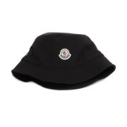 Sort Bucket Hat med Frontlogo