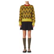 Chevron Jacquard Strik Sweater