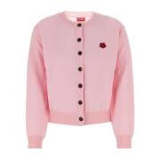 Blød Pink Uld Cardigan