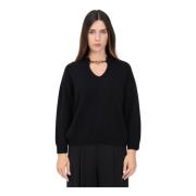 Sort V-hals sweater Casual Chic