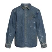 Denim skjorte med vintage effekt