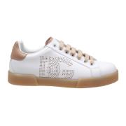 Hvide Læder Sneakers Portofino Linje