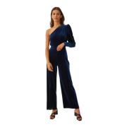 Velour High-Waisted Wide Leg Bukser