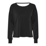 Sort Knudebluse Sweatshirt