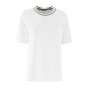 Lurex Crew Neck Lomme T-shirt