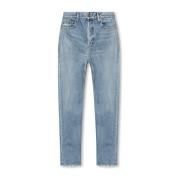 Jeans med logo-patch