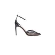 Sort Fishnet High-Heeled Pumps