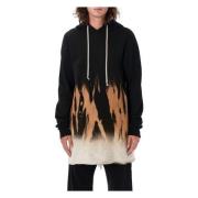 Sort Flammer Strikvarer Pullover Hoodie