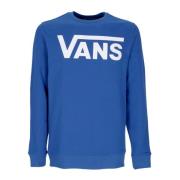 Klassisk Crewneck Sweatshirt True Blue/Hvid