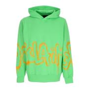 Big Logo Hoodie Lime Letvægts Sweatshirt