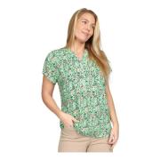 Grøn Blomst Bluse Bloome.Sp24 Stil