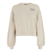 Sort Bomuld Crew Neck Sweatshirt