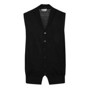 Sort V Neck Gilet