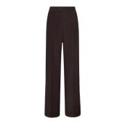 Flowing Wool Palazzo Trousers