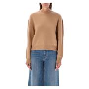 Esther Knit Crew Neck Camel Sweater