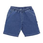 Denim Carpenter Shorts med Værktøjslommer