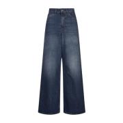 Wide-Leg Palazzo Jeans i Night Blue