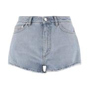 Højtaljede Denim Shorts Stone Wash