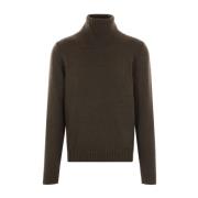 Grøn Uld Rullekrave Sweater