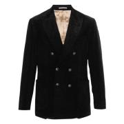 Corduroy Cashmere Blazer med Knapper