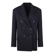 Dobbelt-Breasted Uld Kette Blazer FW24