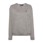 Grå Jersey Crew Neck Sweater