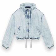 Chambray Denim Bomber Jakke