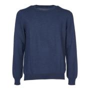 Blå Uld Crewneck Sweater AW24