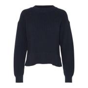 Ribstrik Sweater Dark Navy