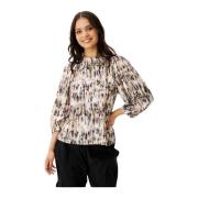 Abstrakt Print Mariana Bluse Multifarvet