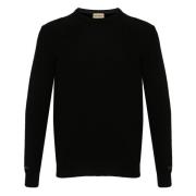 Sort Ribstrik Crewneck Sweater