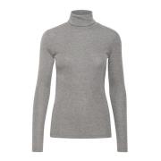 Rollneck T-Shirt Grå Melange