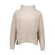 Beige Turtleneck Sweater