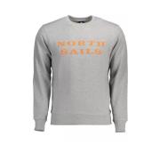 Stilfuldt Gråt Trykt Sweatshirt